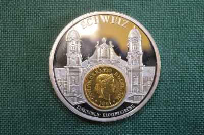Медаль памятная, из серии "Валюты Европы" (European Currencies), посвященная Швейцарии.