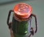 Бутылка пивная старинная 0,5 l. Фарфоровая пробка. Зеленое стекло. Винтаж.