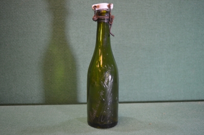 Бутылка старинная. Фарфоровая пробка. Минеральная вода. Budersdorfer Spruder. Винтаж.