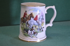 Кружка пивная фарфоровая "Охота". Royal Grafton. Фарфор. Великобритания. 1970е.
