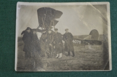 Фотография общая. Военные летчики. Летная часть. Авиация. Самолет. Дзержинск. СССР. 1938 год.