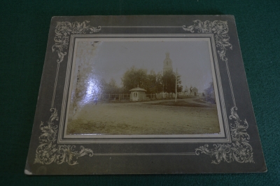 Фотография старинная. Церковь. Храм. Колокольня. Царская Россия.