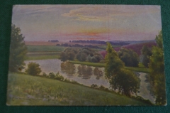 Открытка старинная "Над речкою". Вржещ. Изд. Дунаева. СССР. 1920е. #F1