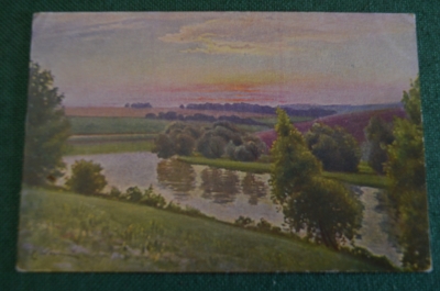Открытка старинная "Над речкою". Вржещ. Изд. Дунаева. СССР. 1920е. #F1