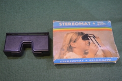 Стереоскоп со слайдами. Stereomat. В коробке. Германия. ГДР. 1970е.