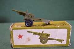Машинка игрушка "Пушка противотанковая". Военная техника ТПЗ. Тула. В коробке. СССР.  #G1