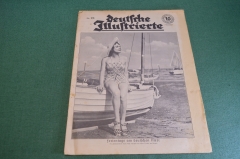Журнал старинный "Deutsche Illustrierte". Отдых на Балтийском море. Рейх. Июль 1938 года. Германия.