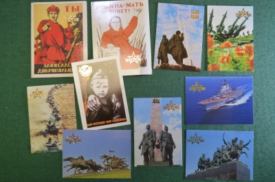 Календарик карманный "Советская армия". Подборка, 10 штук. #S6