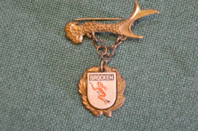 Знак значок. Гора Броккен. Brocken. Ведьма. Шабаш. Германия. 1960е.