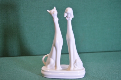 Статуэтка фарфоровая "Собаки он и она". Фарфор. Каподимонте. Capodimonte/ Италия.