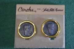 Серьги клипсы дизайнерские. Carolee. Магазин Fifth Avenue. Новые. Винтаж. США. #U 9