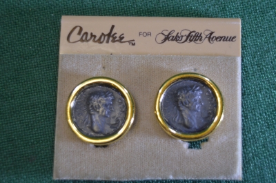 Серьги клипсы дизайнерские. Carolee. Магазин Fifth Avenue. Новые. Винтаж. США. #U 9