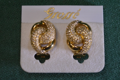 Серьги клипсы дизайнерские. Grosse. Christian Dior. Винтаж. Германия. #U 9