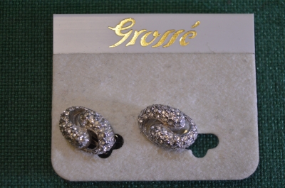 Серьги клипсы дизайнерские. Grosse. Christian Dior. Винтаж. Германия. #U 2 9