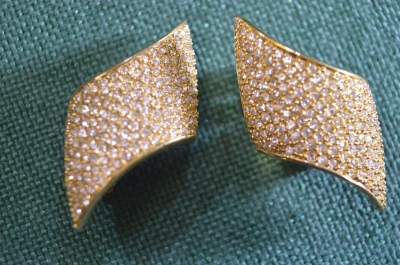 Серьги клипсы дизайнерские. Grosse. Christian Dior. Винтаж. Германия. #U 3 9