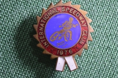 Значок "Международный клуб по мотогонкам". Великобритания. 1976 год