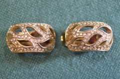 Серьги клипсы дизайнерские. Christian Dior. Винтаж. Германия. #U 10 9