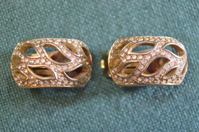 Серьги клипсы дизайнерские. Christian Dior. Винтаж. Германия. #U 10 9