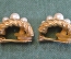 Серьги клипсы дизайнерские. Christian Dior. Жемчуг. Винтаж. Германия. #U 5 9