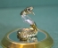 Фигурка статуэтка миниатюрная на подставке. "Змея". Кристалл Swarovski. Винтаж. Австрия. #9