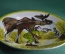 Фарфоровая тарелка "Охотник в засаде" . Авторская работа, Андрей Галавтин.