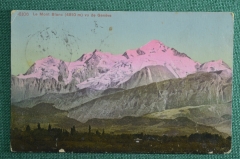Почтовая открытка "Le Mont Blanc vu de Geneve". Издательство Zurich. 1910г.