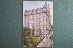 Открытка "Trinity Building.New York".  США. 1911 год
