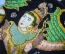 Панно антикварное настенное. Объемная вышивка ручной работы. Старая Бирма. 1950-е годы.