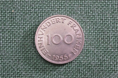 100 франков 1955, Саарленд, Германия, отличное состояние