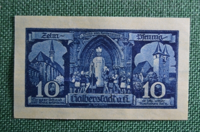 Нотгельд 10 пфеннигов 1921 Halberstadt (Хальберштадт), Германия