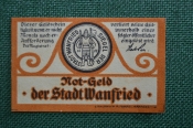 Бона, банкнота, Нотгельд. 5 Пфеннигов 1920 года, Ванфрид, Германия.