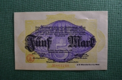 Нотгельд 5 марок 1918 года. Альтона, Германия.