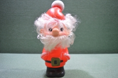 Игрушка резиновая Дед Мороз, Санта Клаус. ГДР. Германия