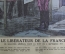 Цветная литография времен Первой мировой войны. "Le liberatiur de la France". Франция.