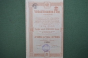 Акция на 100 франков, 1920 год. Химические предприятия Донецка. Сантуриновка. Ценная бумага.