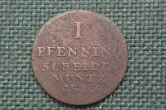 1 пфеннинг 1814, H, Германия, Ганновер, нечастая