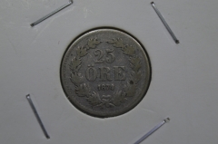 25 эре, оре 1874, Швеция, серебро