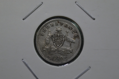 3 пенса 1910, Австралия, серебро