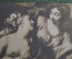 Открытка "Две девушки", ню, чистая, до 1917 года