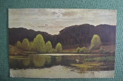 Открытка старинная Мюллеръ Курцвелли "Лесное озеро". № 127. Издание "Ришаръ". С.-Петербург.