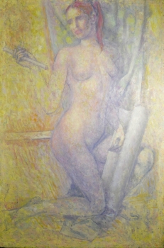 Картина «Натурщица». Автор Федорец Владимир. Холст, масло. 1996 г. 
