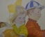 Плакат для детского сада "Едем на лошадке" (серия "Мы играем")  1965 1966 год, СССР