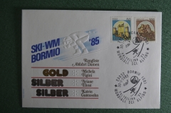 Конверт почтовый, SKI-WM BORMIO 85. Бормио. Италия. 