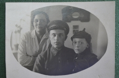 Семейная фотография военного. 1920-1930-е годы, СССР.