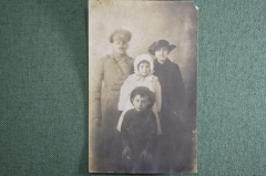 Семейная фотография, фотография семьи военного. Царская Россия.