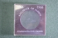 Футляр капсула для монеты 5 шиллингов (1 крона) 1966 года. Битва при Гастингсе. Джерси.