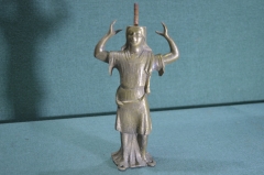 Основание лампы статуэтка старинная "Фигура". Латунь. Начало 20 века.